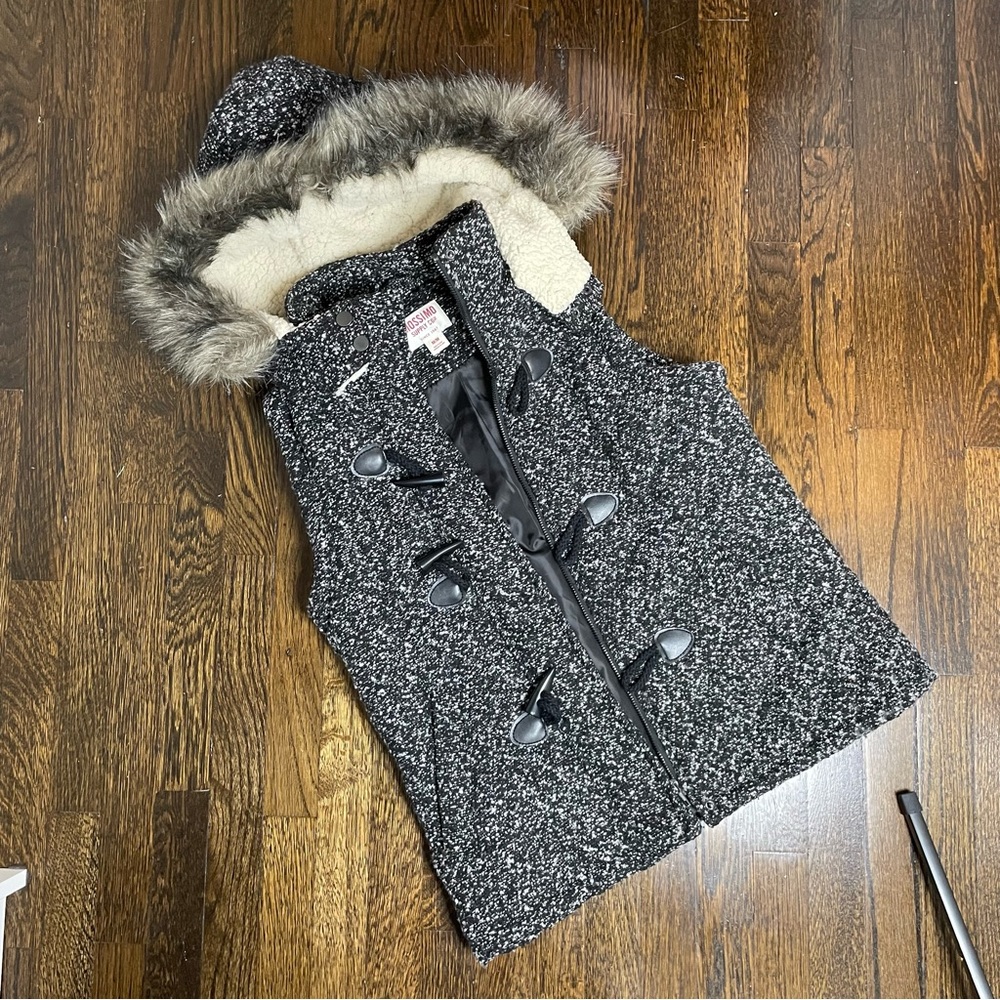 Wool and Sherpa Vest